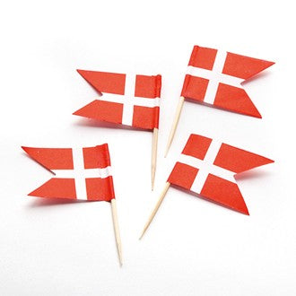 Denmark Flag Toothpicks Package of 50