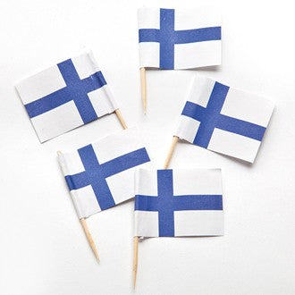 Finland Flag Toothpicks Package of 50
