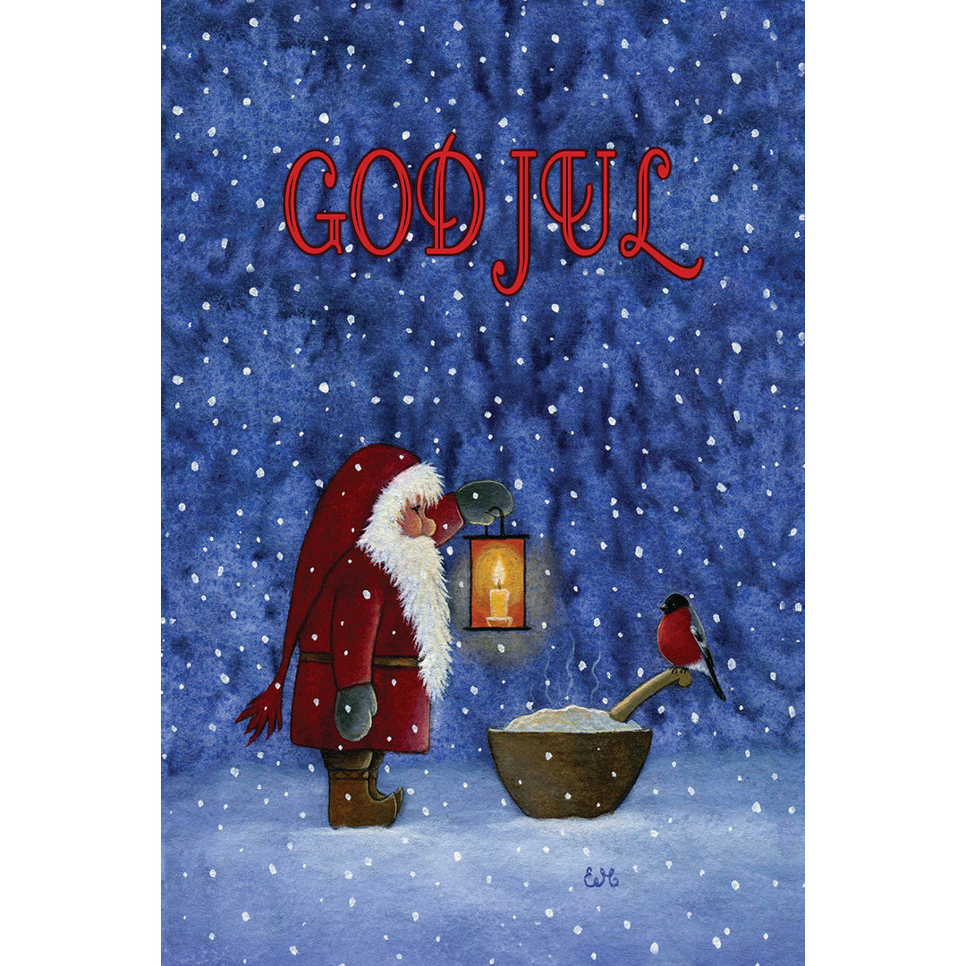 Paper Poster, Eva Melhuish Tomte w/Porridge bowl