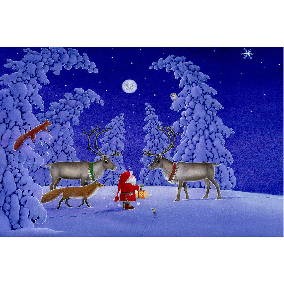 Paper Poster, Eva Melhuish Tomte & Reindeer