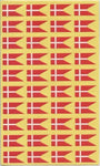 Denmark Flag Stickers - 80 pc
