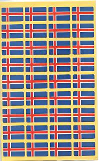 Iceland Flag Stickers - 72 pc