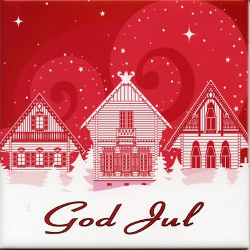 6" Ceramic Tile, God Jul Houses