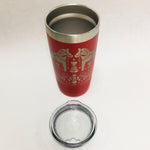Dala Horses on Red 20 oz Stainless Steel hot/cold Cup