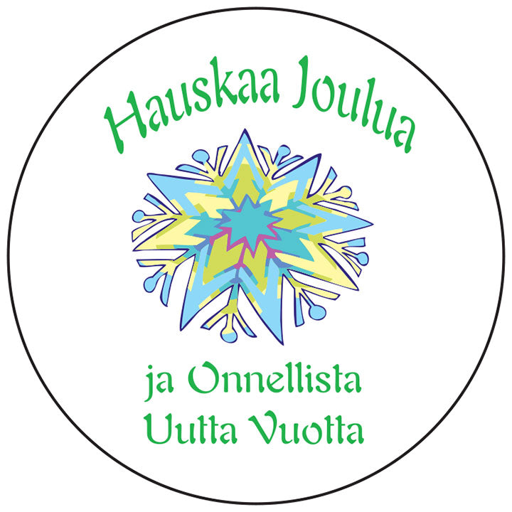 Hauskaa Joulua round button/magnet