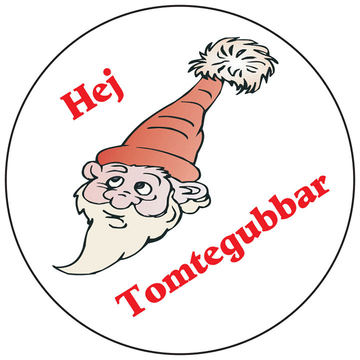 Hej Tomtegubbar round button/magnet