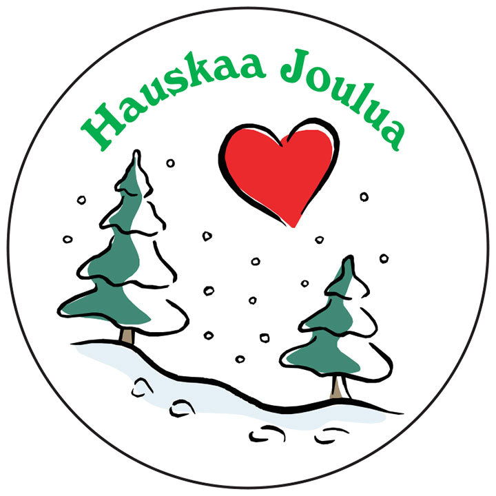 Hauskaa Joulua round button/magnet