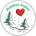 Hauskaa Joulua round button/magnet
