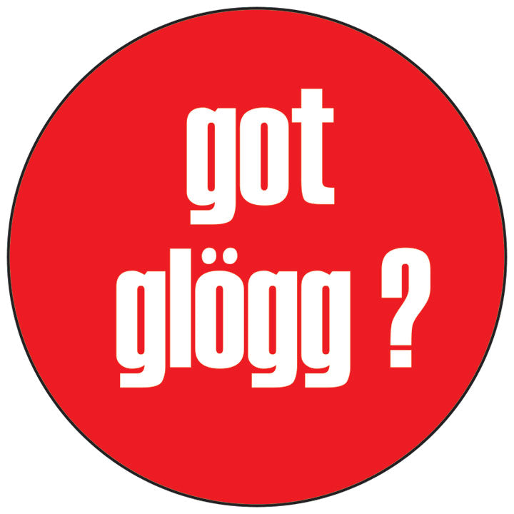 Got Glogg red round button/magnet