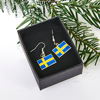 Sweden Flag Earrings