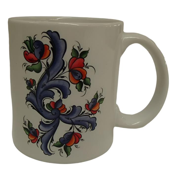 Blue Rosemaling coffee mug