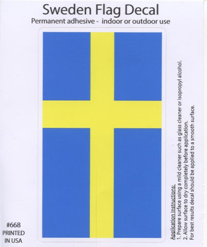 Sweden Flag Decal