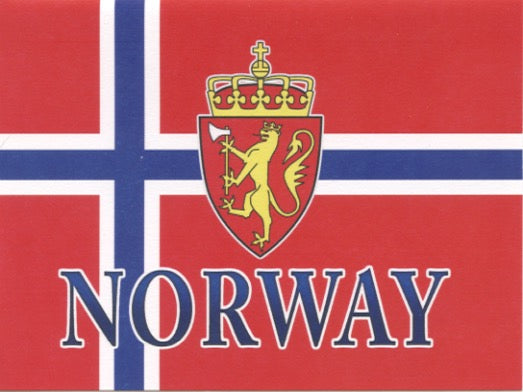 Boxed Note Cards, Norway Flag with Crest