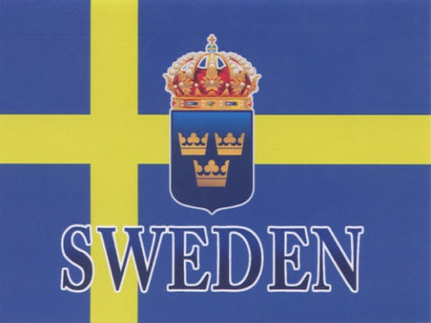 Boxed Note Cards, Sweden Flag with Crest