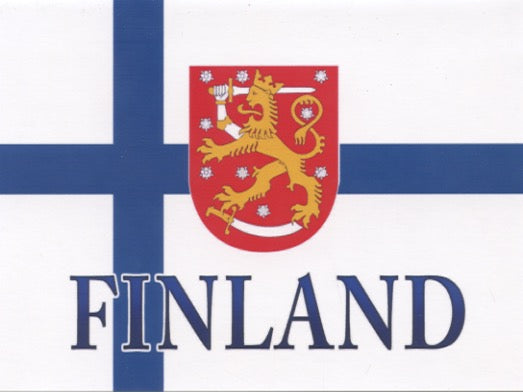 Boxed Note Cards, Finland Flag with Crest