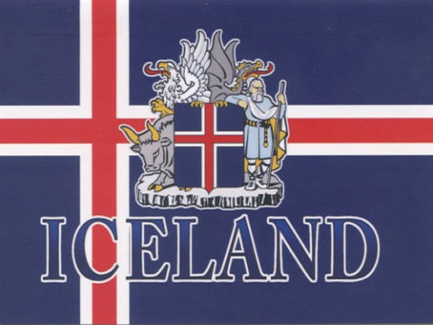 Boxed Note Cards, Iceland Flag with Crest