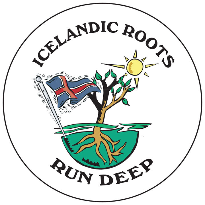 Icelandic Roots round button/magnet