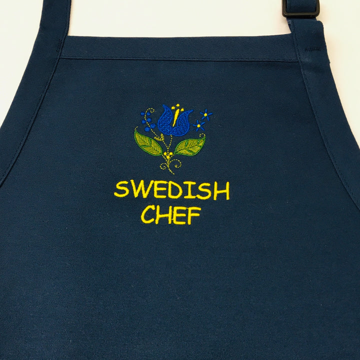 Apron - Embroidered Swedish, Norwegian, Danish or Finnish Chef