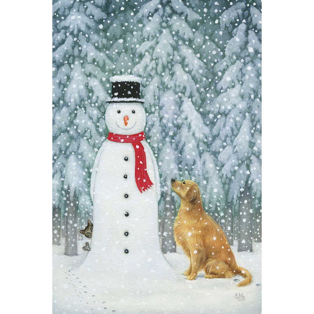 Paper Poster, Eva Melhuish, Snowman & Golden