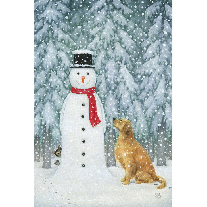 Boxed cards, Eva Melhuish Snowman & Golden Retriever