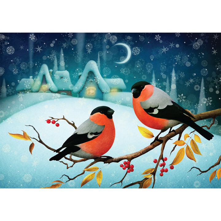 Boxed cards, Winter bird pair