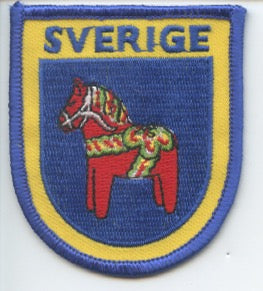 Sverige Dala Horse Sew on Patch