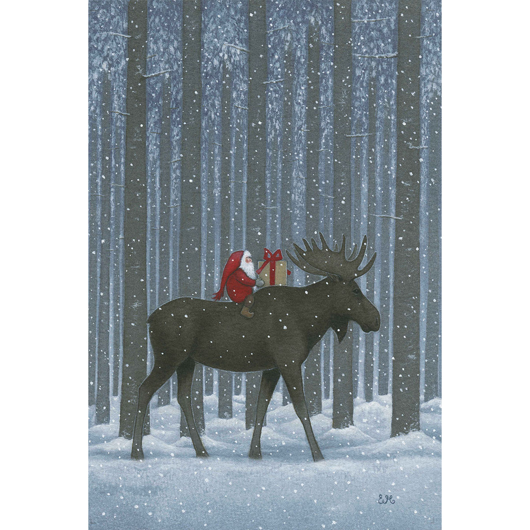 Paper Poster, Eva Melhuish Tall Trees with Moose