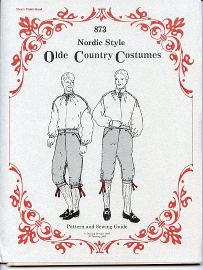 Costume Pattern - Mens multi sized shirt & knickers