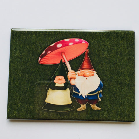 Rectangle Magnet, Gnome Couple