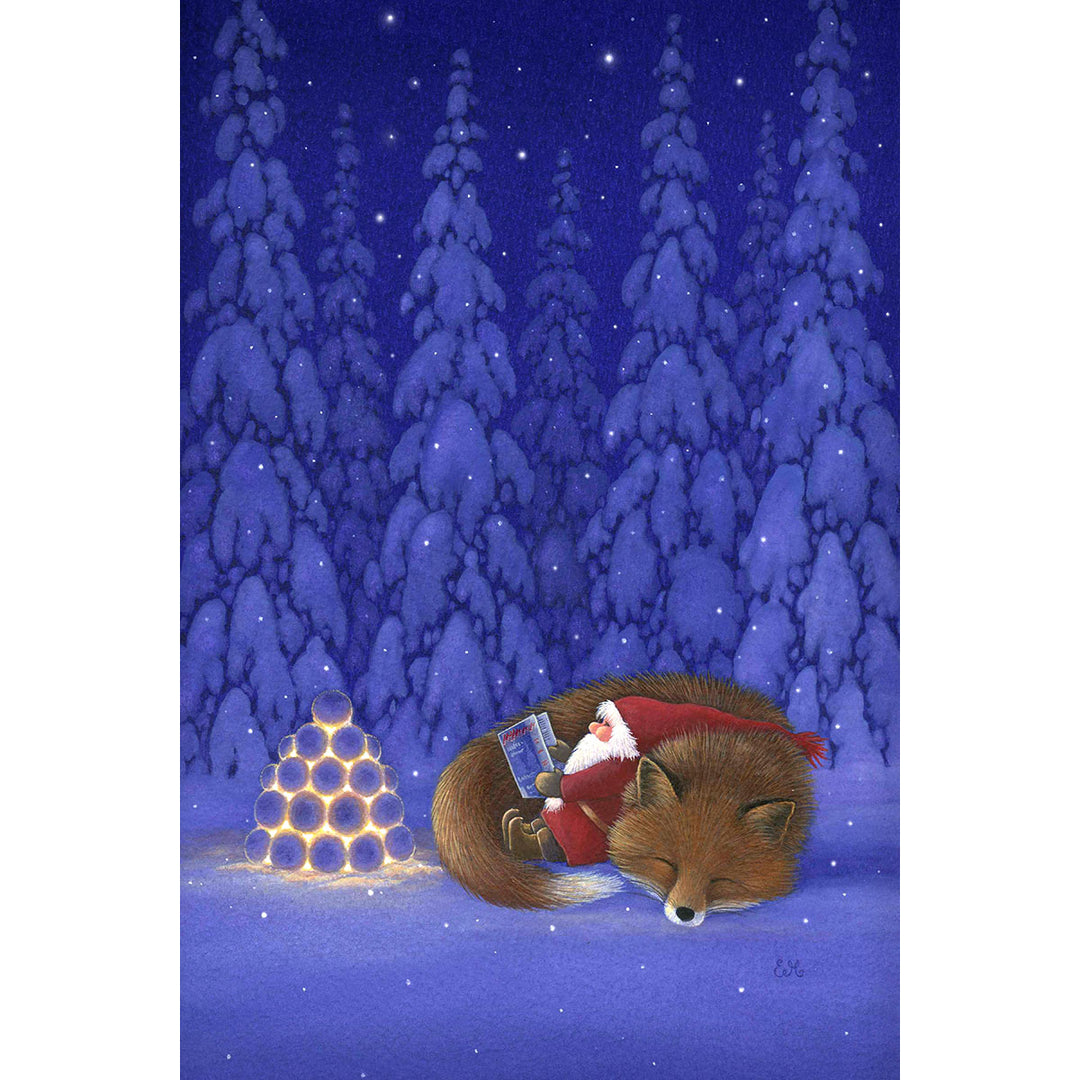 Paper Poster, Eva Melhuish Tomte with Fox