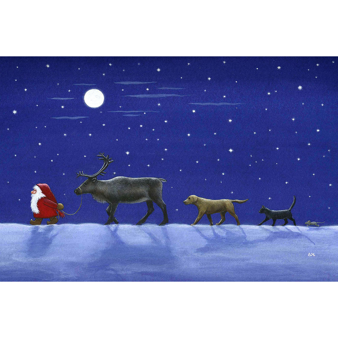 Paper Poster, Eva Melhuish Tomte with Animals