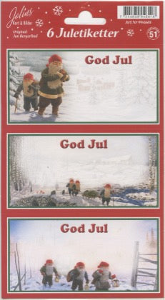 Jan Bergerlind God Jul Gift Label Stickers