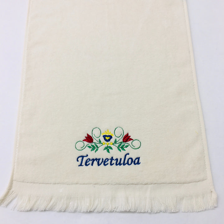 Finger tip towel - Tervetuloa Flowers on Cream