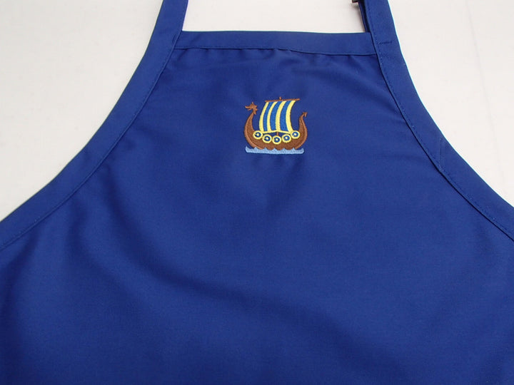 Apron - Embroidered Swedish colors Viking Ship