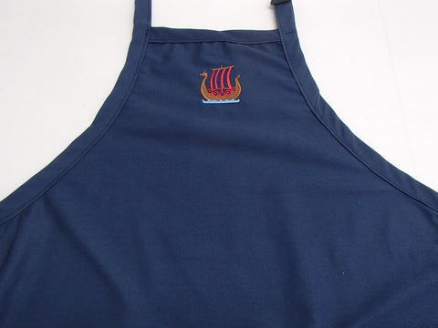 Apron - Embroidered Norwegian colors Viking Ship