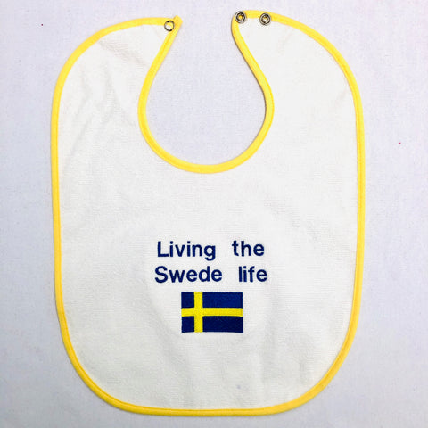 Baby Bib, Living the Swede Life on Yellow