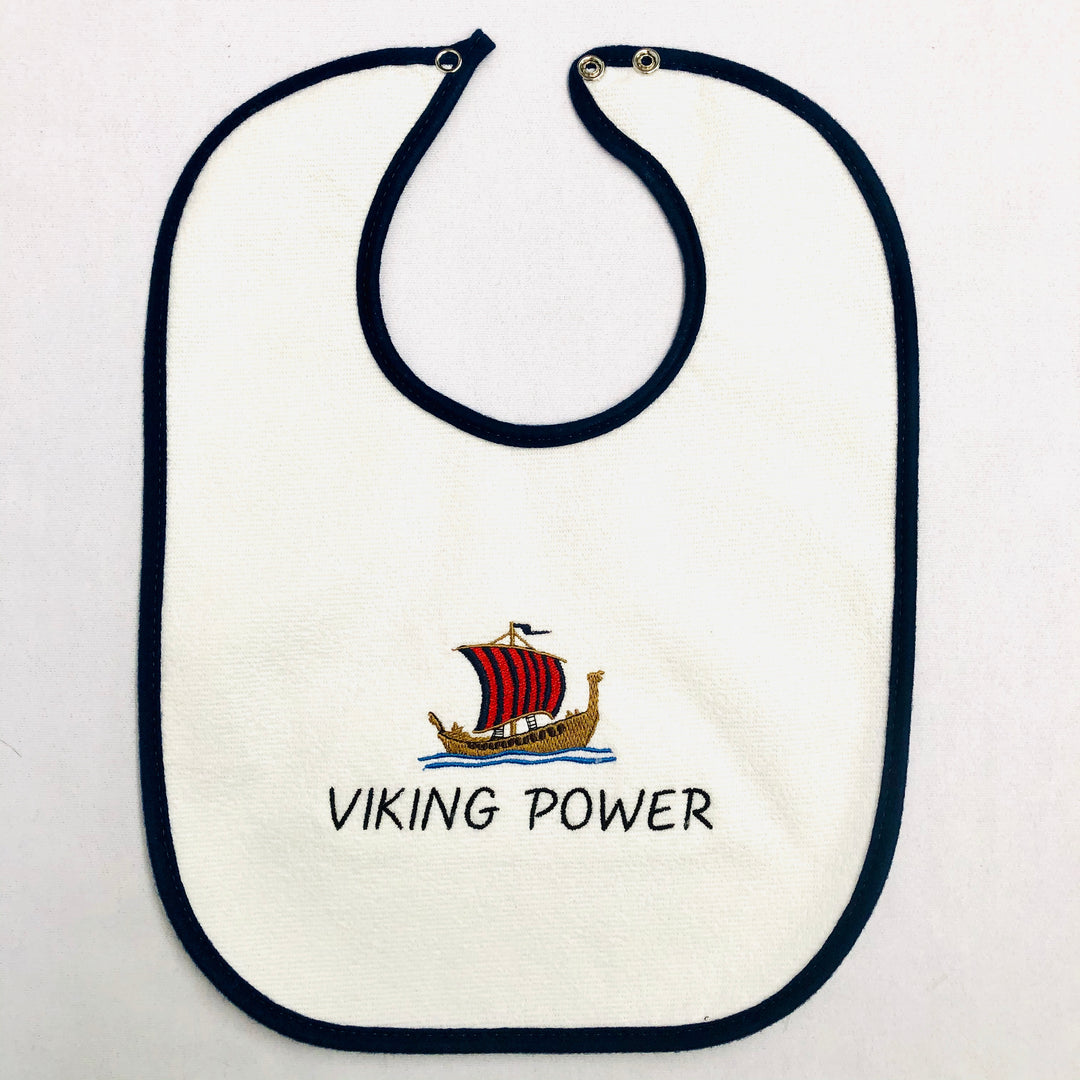 Baby Bib, Viking Power (Blue & Red) on Navy