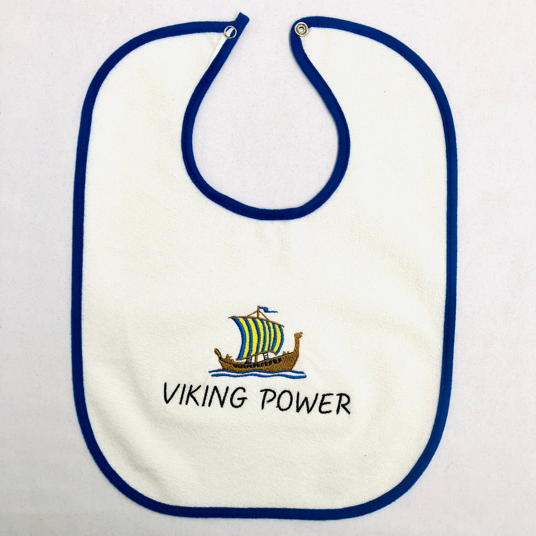 Baby Bib, Viking Power (Blue & Yellow) on Royal