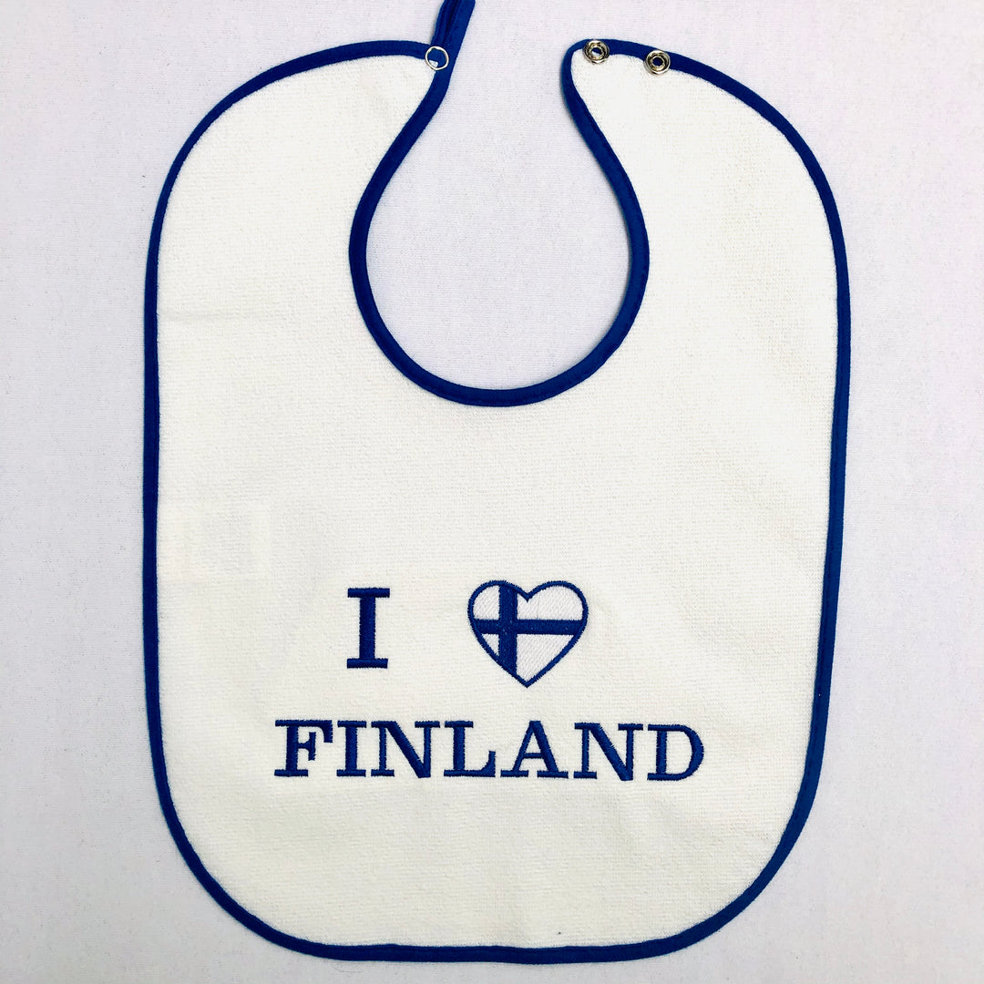 Baby Bib, I [heart] Love Finland on Royal