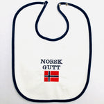 Baby Bib, Norsk Gutt on Navy