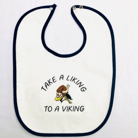 Baby Bib, Take a liking to a Viking on Navy