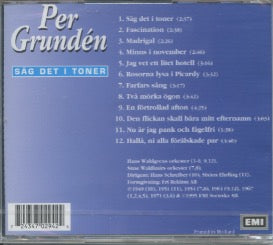 Music CD - Per Grunden Säg det i toner