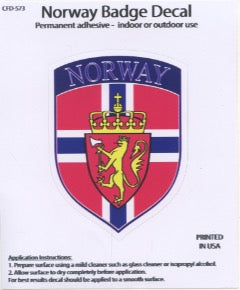 Norway Crest & Flag Decal