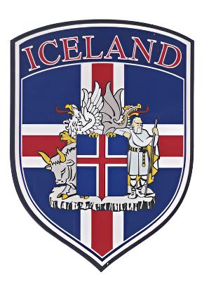 Iceland Crest & Flag Decal