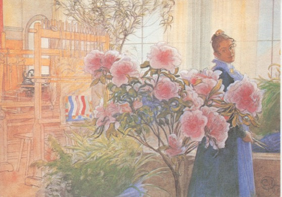 Post card, Carl Larsson Azaleas