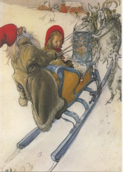 Boxed cards, Carl Larsson Sleigh ride