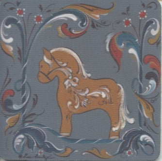 Lise Lorentzen rosemaling neoprene coaster Box of 6