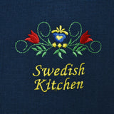 Dish Towel - Swedish Kitchen on Blue