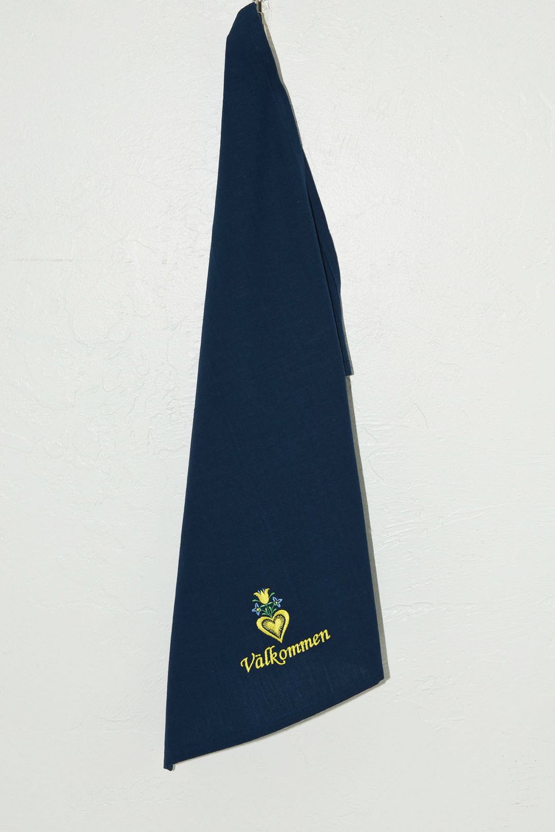 Dish Towel - Valkommen Heart on Navy