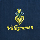 Dish Towel - Valkommen Heart on Navy